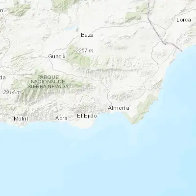 Map showing location of Alhama de Almería (36.956920, -2.568610)