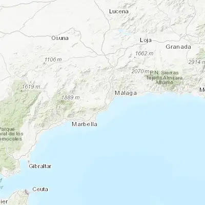 Map showing location of Alhaurín de la Torre (36.664010, -4.561390)