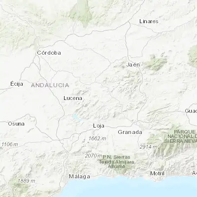 Map showing location of Almedinilla (37.439020, -4.090520)