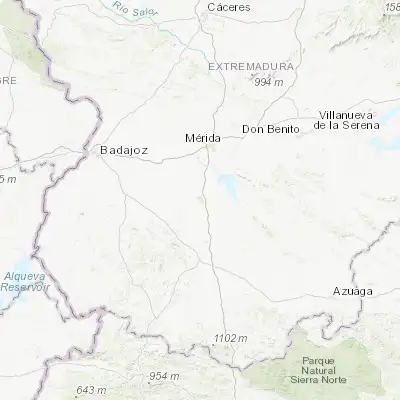 Map showing location of Almendralejo (38.683160, -6.407470)