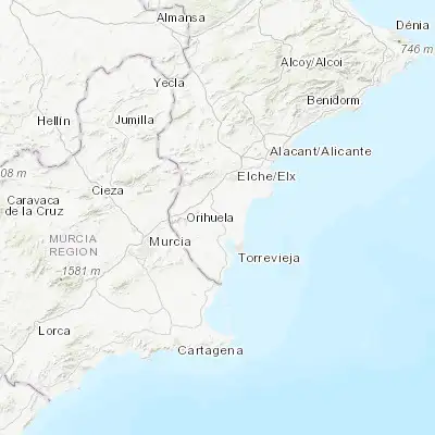 Map showing location of Almoradí (38.108790, -0.791970)