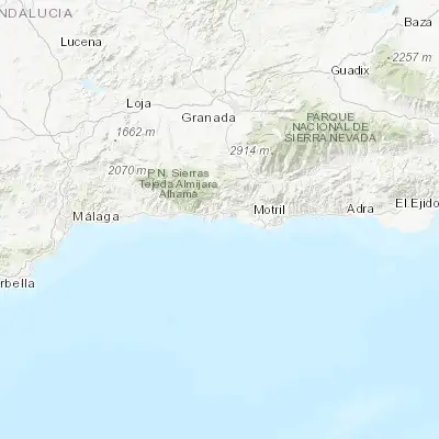 Map showing location of Almuñécar (36.733930, -3.690720)