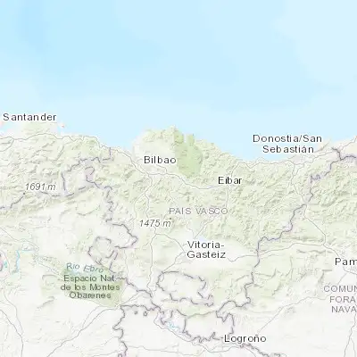 Map showing location of Amorebieta (43.216670, -2.733330)