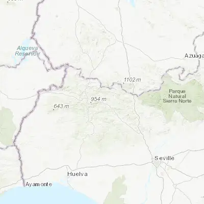 Map showing location of Aracena (37.893960, -6.561160)