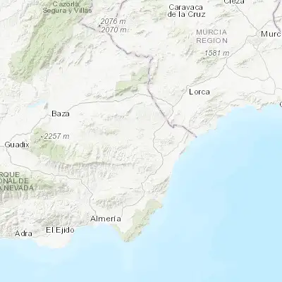 Map showing location of Arboleas (37.350240, -2.073840)