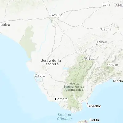 Map showing location of Arcos de la Frontera (36.750750, -5.810560)
