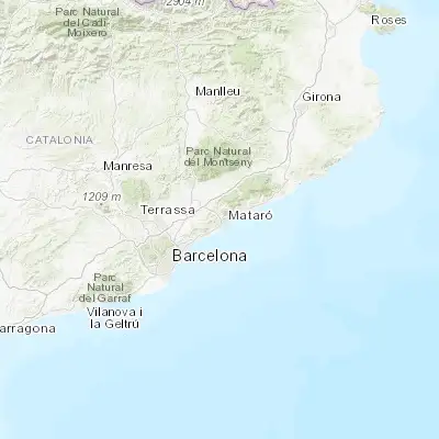 Map showing location of Argentona (41.553360, 2.401140)