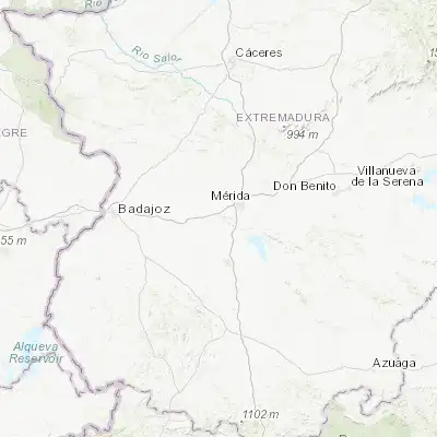 Map showing location of Arroyo de San Serván (38.854430, -6.454020)