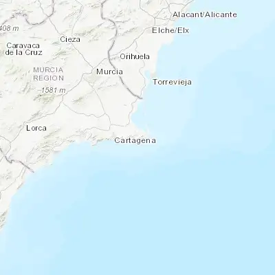 Map showing location of Atamaría (37.599890, -0.806820)