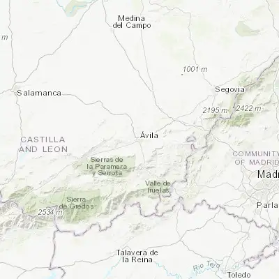 Map showing location of Ávila (40.657240, -4.699510)