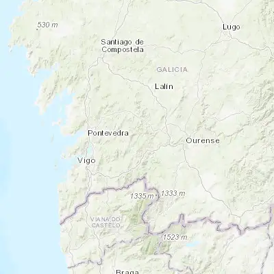 Map showing location of Avión (42.383330, -8.250000)