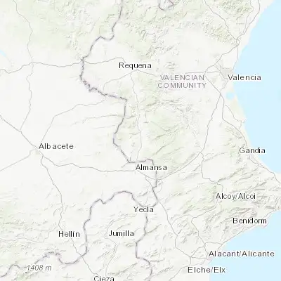 Map showing location of Ayora (39.058520, -1.056350)