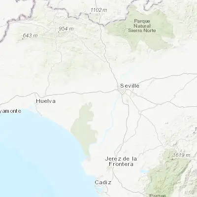 Map showing location of Aznalcázar (37.304220, -6.249630)