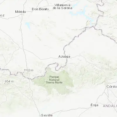 Map showing location of Azuaga (38.266670, -5.683330)