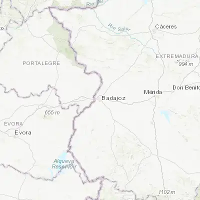 Map showing location of Badajoz (38.877890, -6.970610)
