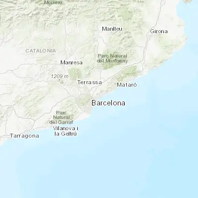 Map showing location of Badalona (41.450040, 2.247410)