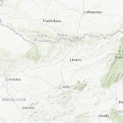Map showing location of Bailén (38.096390, -3.777860)