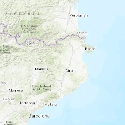 Map showing location of Banyoles (42.116670, 2.766670)