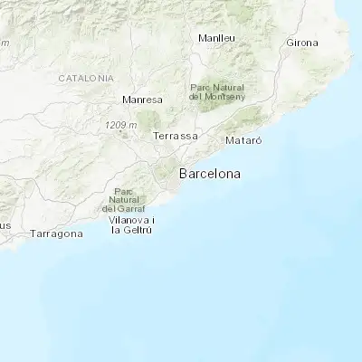 Map showing location of Barri Gòtic (41.383640, 2.176280)