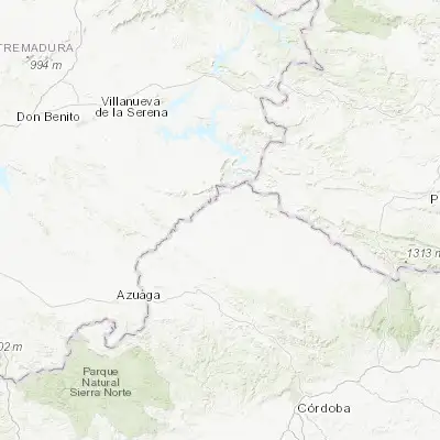 Map showing location of Belalcázar (38.575660, -5.166530)