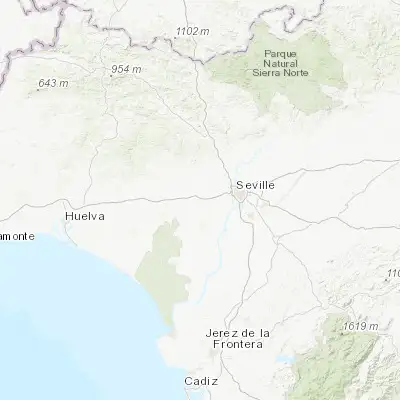 Map showing location of Benacazón (37.352890, -6.196630)
