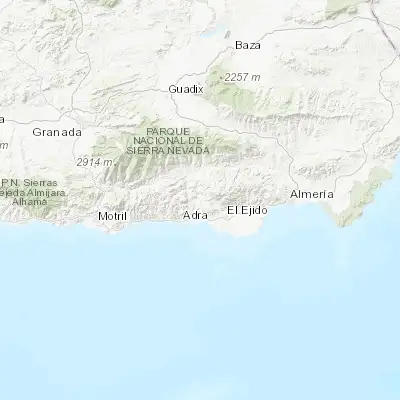 Map showing location of Berja (36.846930, -2.949660)
