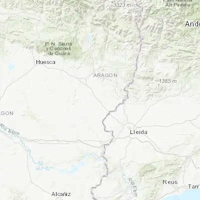Map showing location of Binéfar (41.851410, 0.294330)