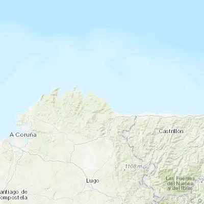 Map showing location of Burela de Cabo (43.650000, -7.400000)