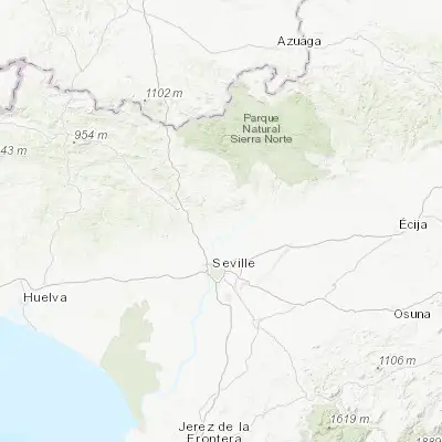 Map showing location of Burguillos (37.584400, -5.966540)
