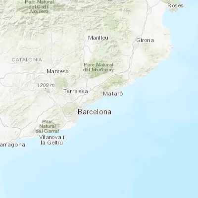 Map showing location of Cabrera de Mar (41.516670, 2.400000)