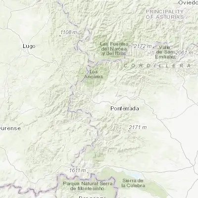 Map showing location of Cacabelos (42.600210, -6.723730)