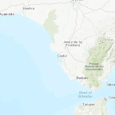 Map showing location of Cadiz (36.526720, -6.289100)