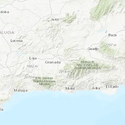 Map showing location of Cájar (37.133810, -3.572740)