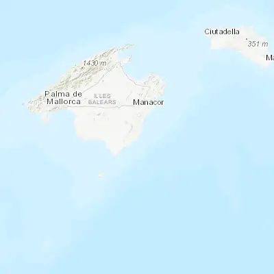 Map showing location of Cala d'Or (39.378100, 3.234790)
