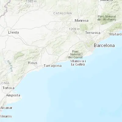 Map showing location of Calafell (41.199970, 1.568300)