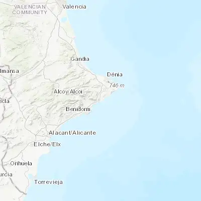 Map showing location of Calp (38.644700, 0.044500)