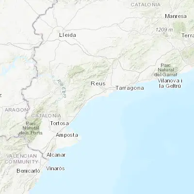 Map showing location of Cambrils (41.069970, 1.059490)