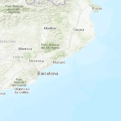Map showing location of Canet de Mar (41.590540, 2.581160)