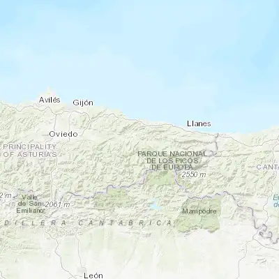Map showing location of Cangas de Onís (43.351400, -5.129160)