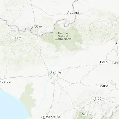 Map showing location of Cantillana (37.610320, -5.824720)
