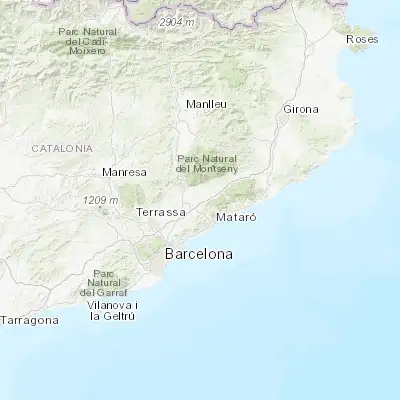 Map showing location of Cardedeu (41.639760, 2.357390)