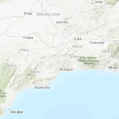 Map showing location of Casabermeja (36.892600, -4.429380)