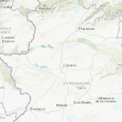Map showing location of Casar de Cáceres (39.561060, -6.419440)