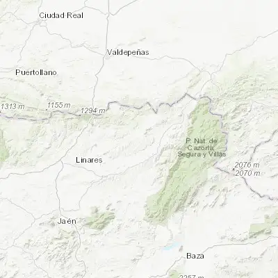 Map showing location of Castellar de Santisteban (38.254220, -3.131790)