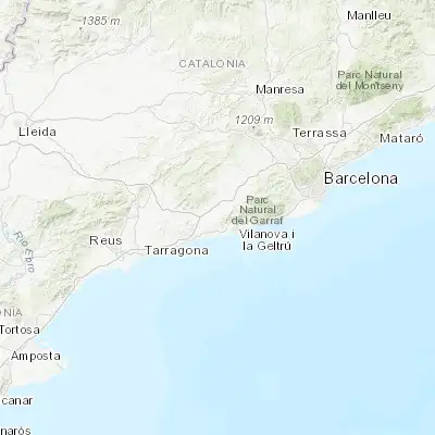 Map showing location of Castellet (41.262810, 1.633690)