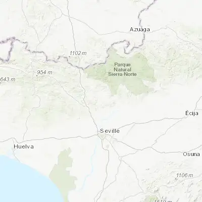 Map showing location of Castilblanco de los Arroyos (37.675760, -5.988860)
