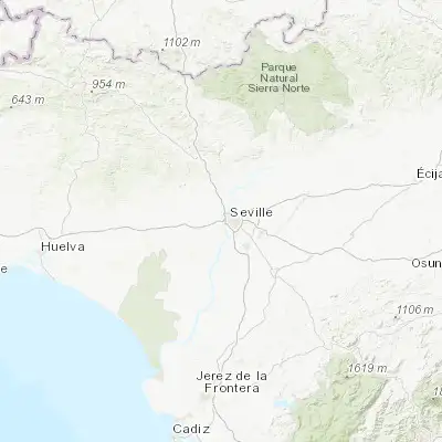 Map showing location of Castilleja de la Cuesta (37.385940, -6.052580)
