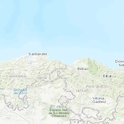 Map showing location of Castro-Urdiales (43.382850, -3.220430)
