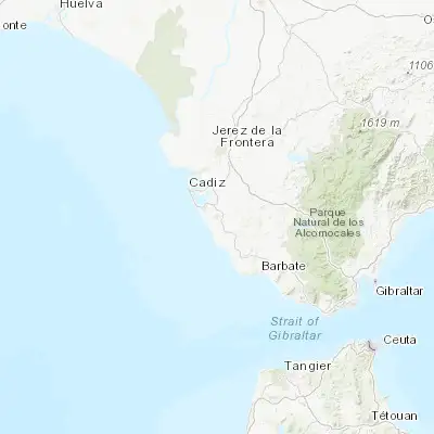 Map showing location of Chiclana de la Frontera (36.419760, -6.143670)