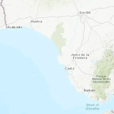 Map showing location of Chipiona (36.736630, -6.437030)
